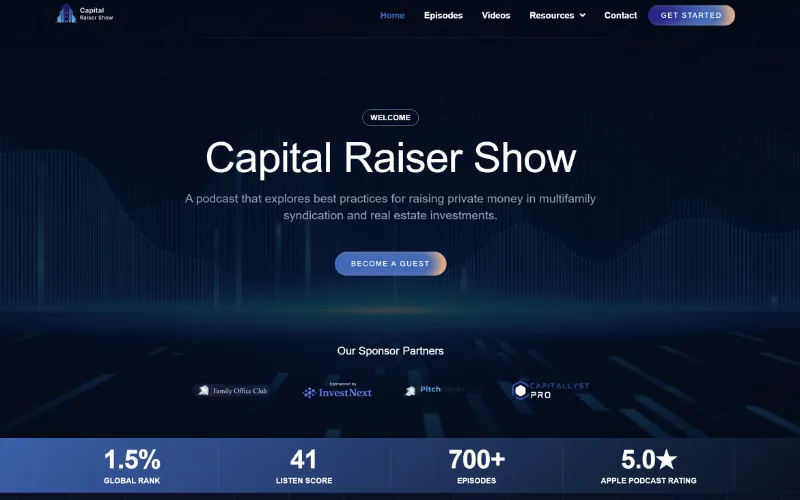 Capital Raiser Show homepage