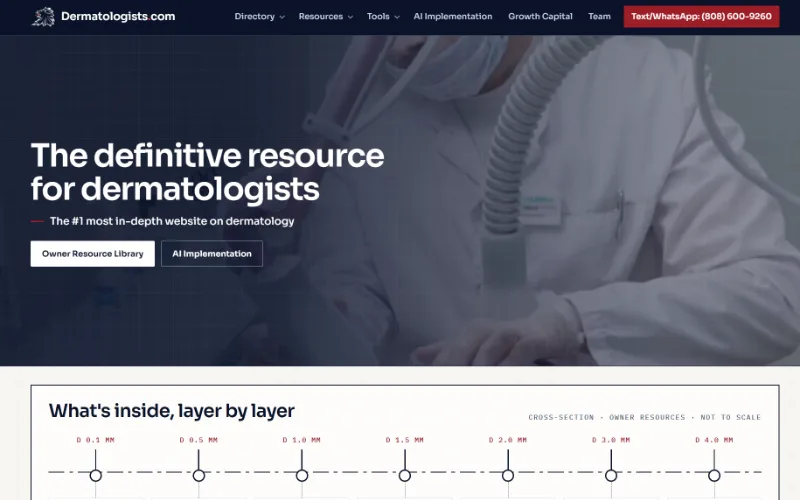 Dermatologists.com homepage