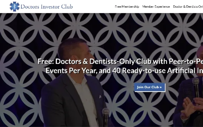 DoctorsInvestorClub.com homepage
