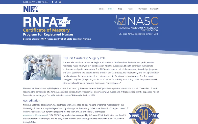 NIFA RNFA Program homepage
