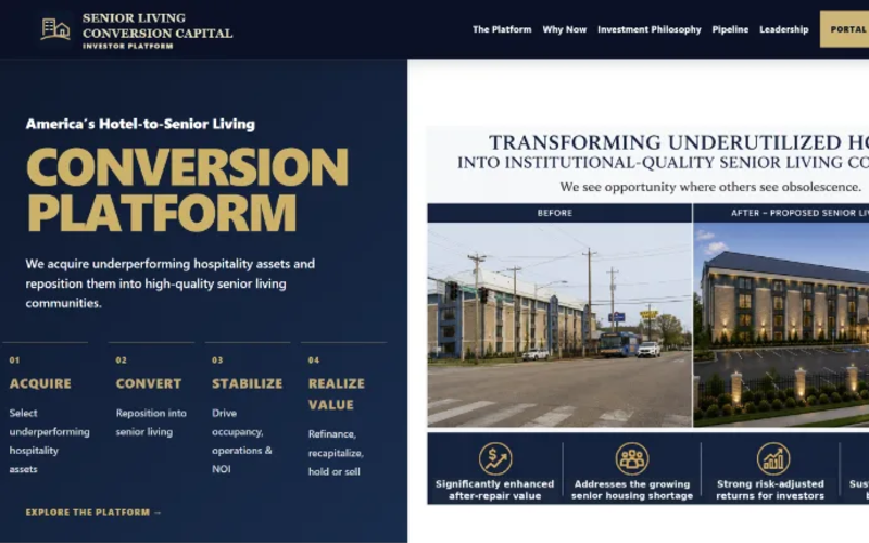 Senior Living Conversion Capital homepage